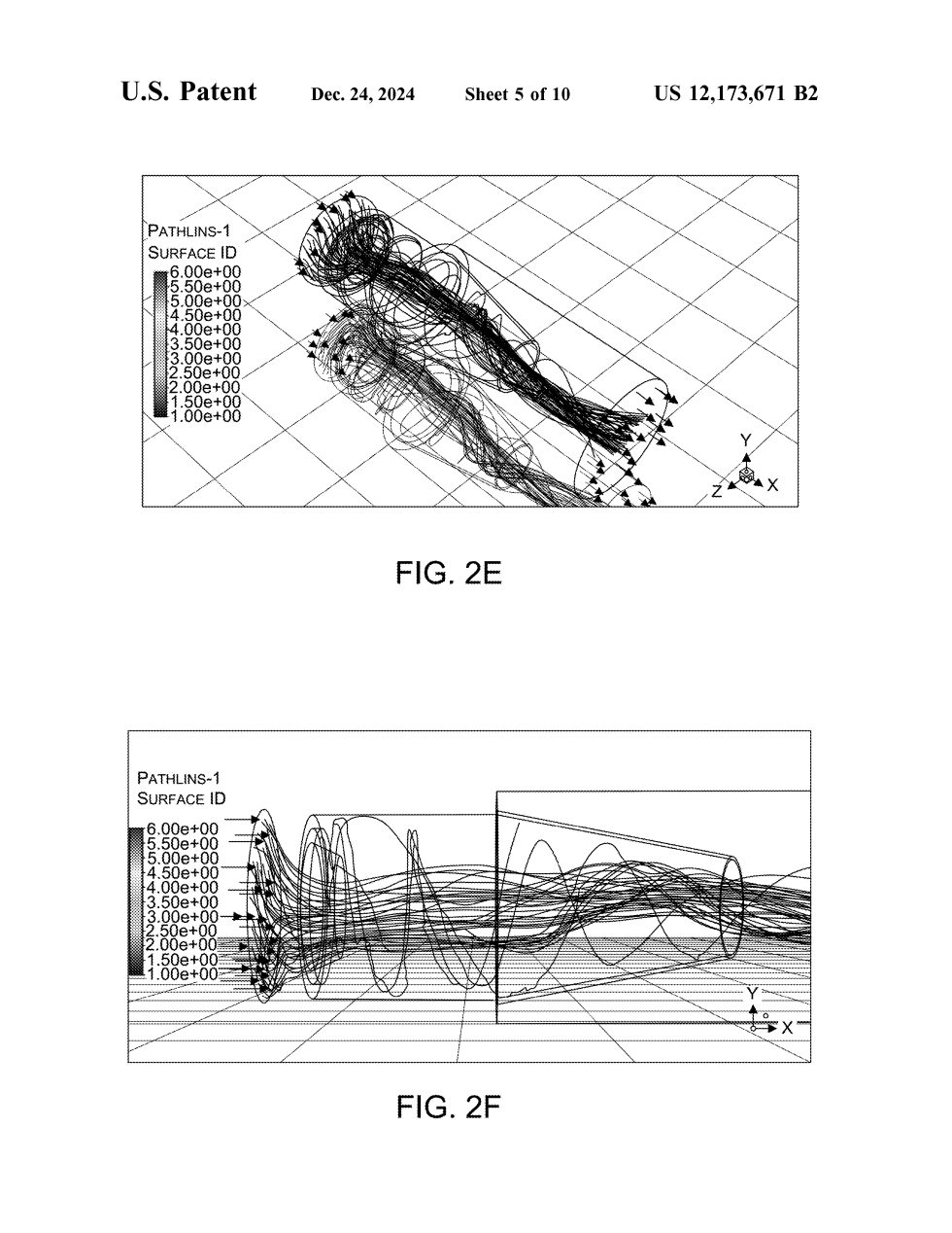 FIG. 1C: the virtual aerospike at the nozzle